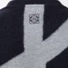Sweatshirt in wool and cotton Navy/Grey