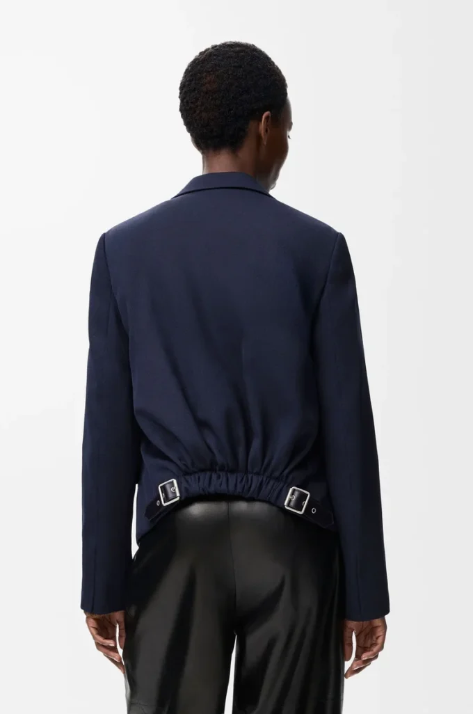 Tailored jacket in wool Navy Blue Tailored jacket in wool Navy Blue