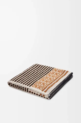 Towel in cotton Brown/Multicolor