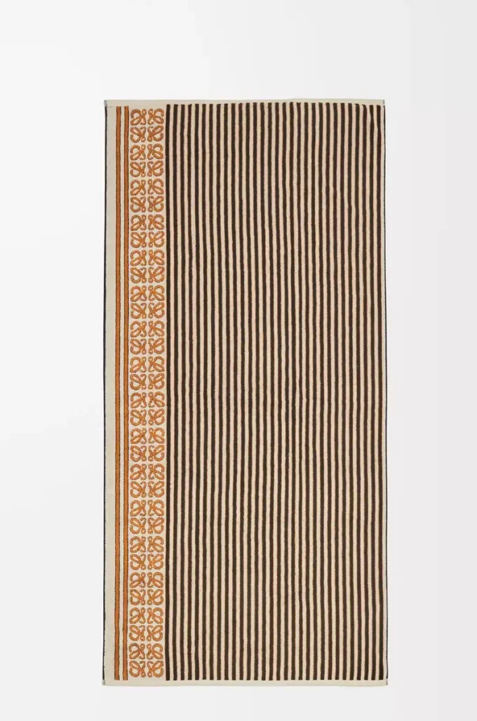 Towel in cotton Brown/Multicolor