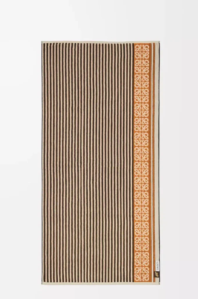 Towel in cotton Brown/Multicolor