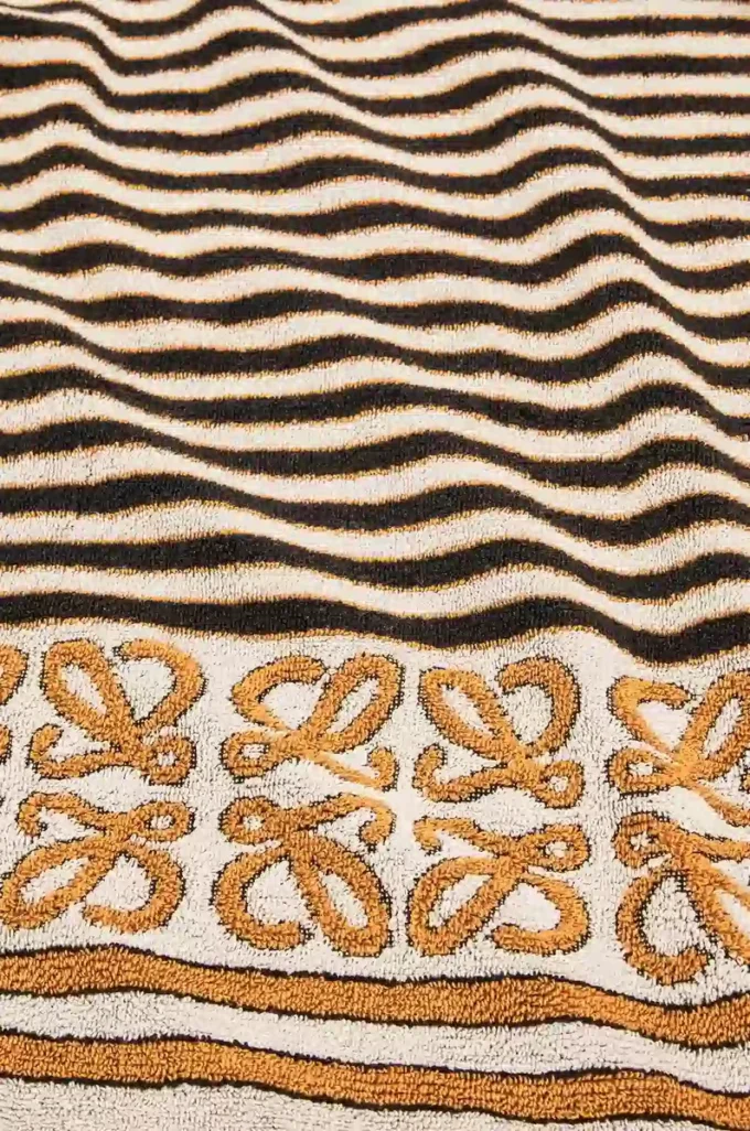 Towel in cotton Brown/Multicolor