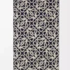 Towel in cotton Navy Blue/Beige
