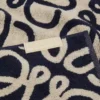 Towel in cotton Navy Blue/Beige