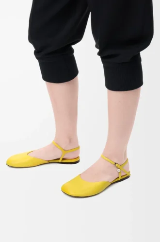 Toy ankle strap ballerina in lambskin Dandelion