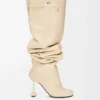 Toy over the knee boot in nappa lambskin Oat Milk