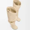 Toy over the knee boot in nappa lambskin Oat Milk