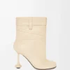 Toy Panta ankle bootie in nappa lambskin Oat Milk