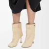 Toy Panta ankle bootie in nappa lambskin Oat Milk