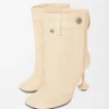 Toy Panta ankle bootie in nappa lambskin Oat Milk
