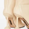 Toy Panta ankle bootie in nappa lambskin Oat Milk