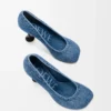 Toy pump in denim Washed Denim