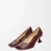 Toy pump in goatskin Burgundy