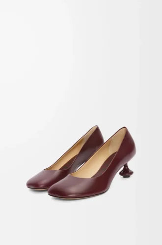 Toy pump in goatskin Burgundy
