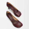Toy pump in goatskin Burgundy