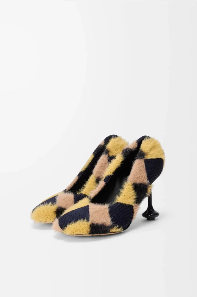 Toy pump in jacquard knit Multicolor Deep Navy