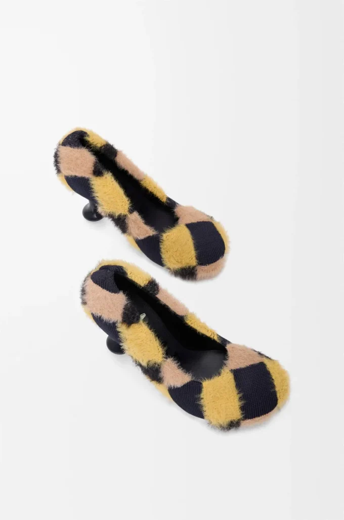 Toy pump in jacquard knit Multicolor Deep Navy