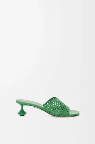 Toy slide in calfskin Green