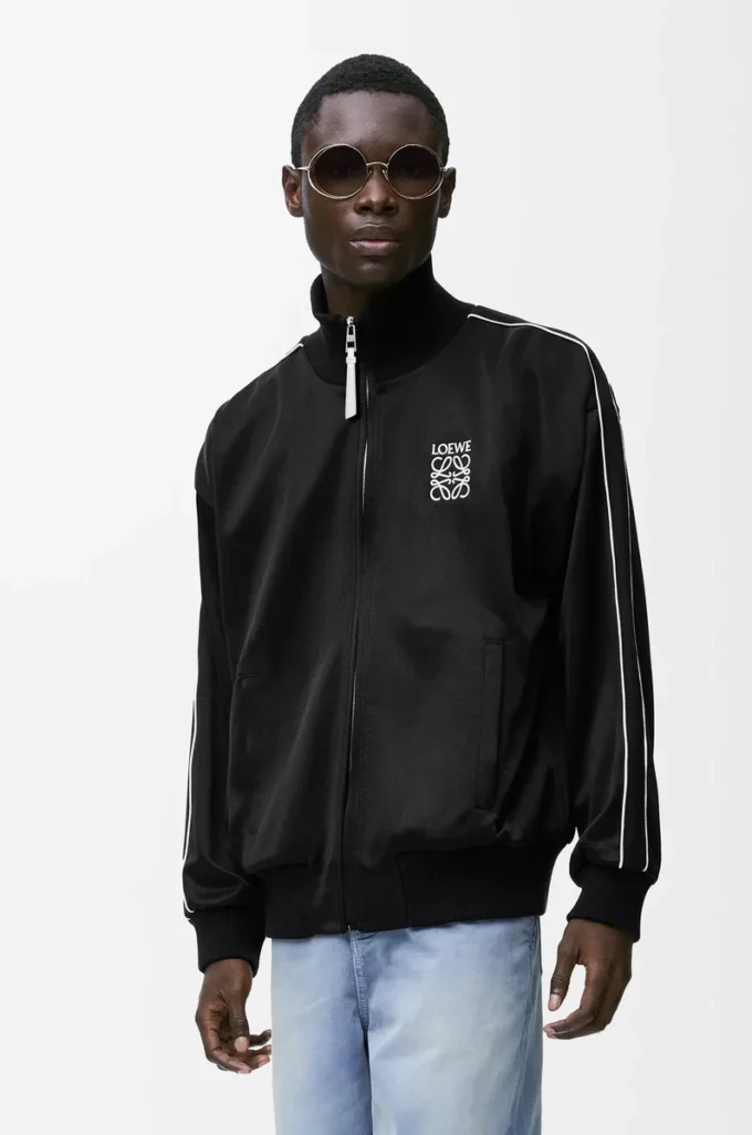Tracksuit jacket in technical jersey Black Tracksuit jacket in technical jersey Black