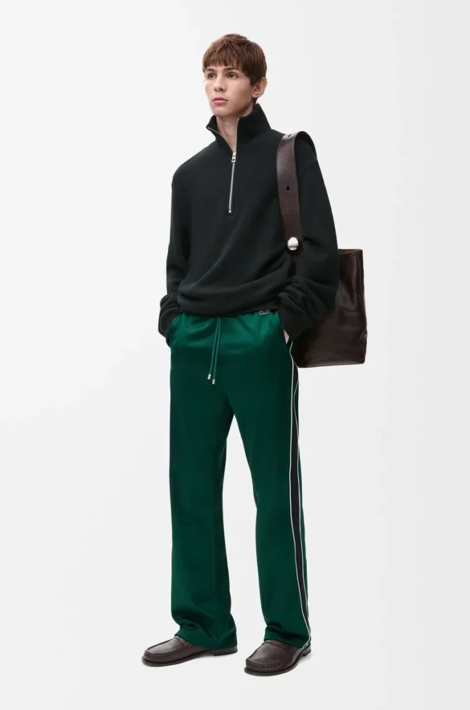 Tracksuit trousers in technical jersey Dark Green Tracksuit trousers in technical jersey Dark Green