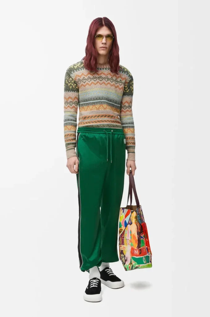 Tracksuit trousers in technical jersey Pop Green Tracksuit trousers in technical jersey Pop Green