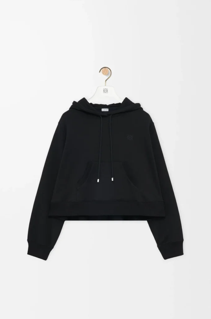 Trapeze hoodie in cotton blend Black Trapeze hoodie in cotton blend Black