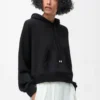 Trapeze hoodie in cotton blend Black Trapeze hoodie in cotton blend Black