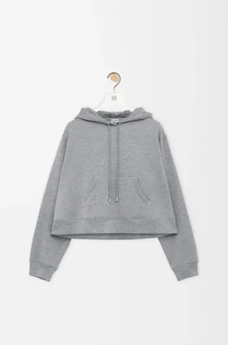 Trapeze hoodie in cotton blend Grey Melange Trapeze hoodie in cotton blend Grey Melange