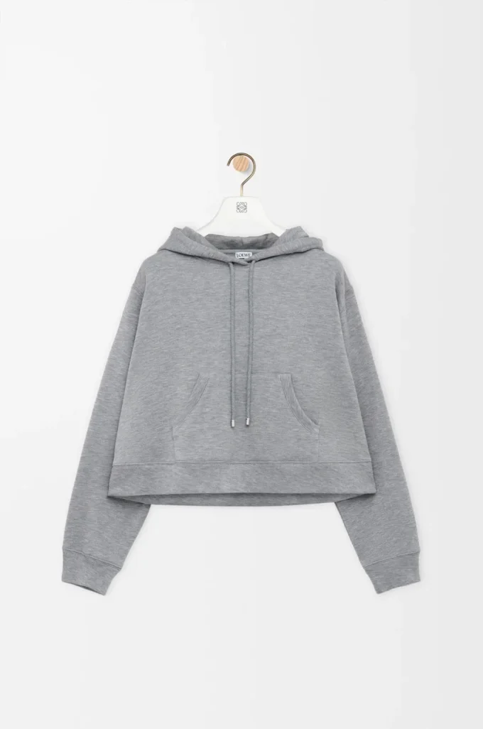 Trapeze hoodie in cotton blend Grey Melange Trapeze hoodie in cotton blend Grey Melange