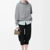 Trapeze hoodie in cotton blend Grey Melange Trapeze hoodie in cotton blend Grey Melange