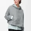 Trapeze hoodie in cotton blend Grey Melange Trapeze hoodie in cotton blend Grey Melange