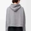 Trapeze hoodie in cotton blend Grey Melange Trapeze hoodie in cotton blend Grey Melange