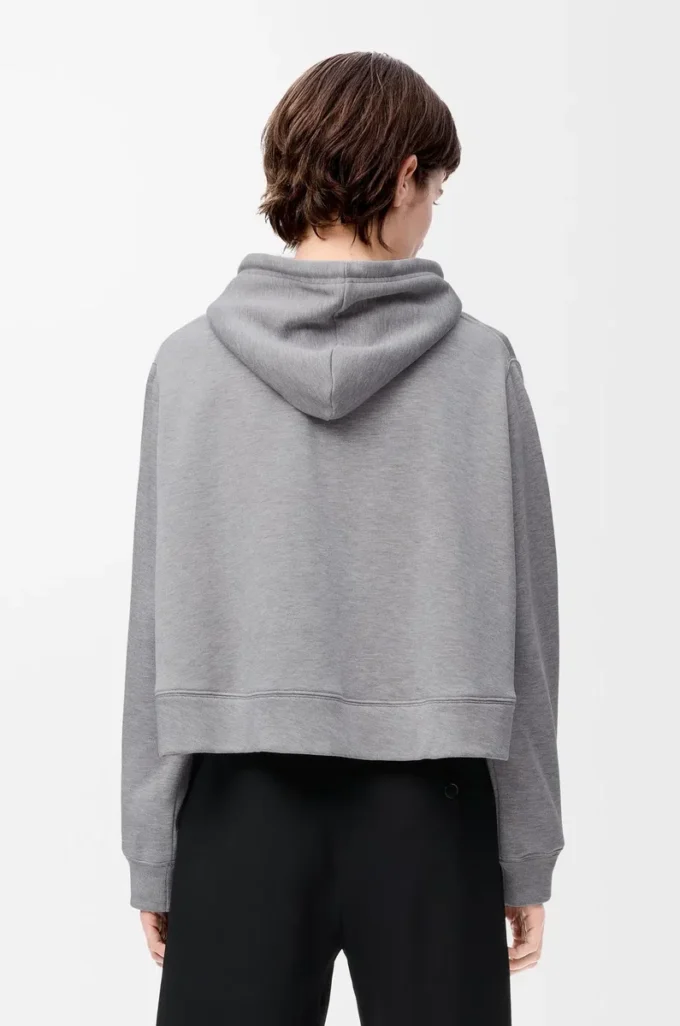 Trapeze hoodie in cotton blend Grey Melange Trapeze hoodie in cotton blend Grey Melange