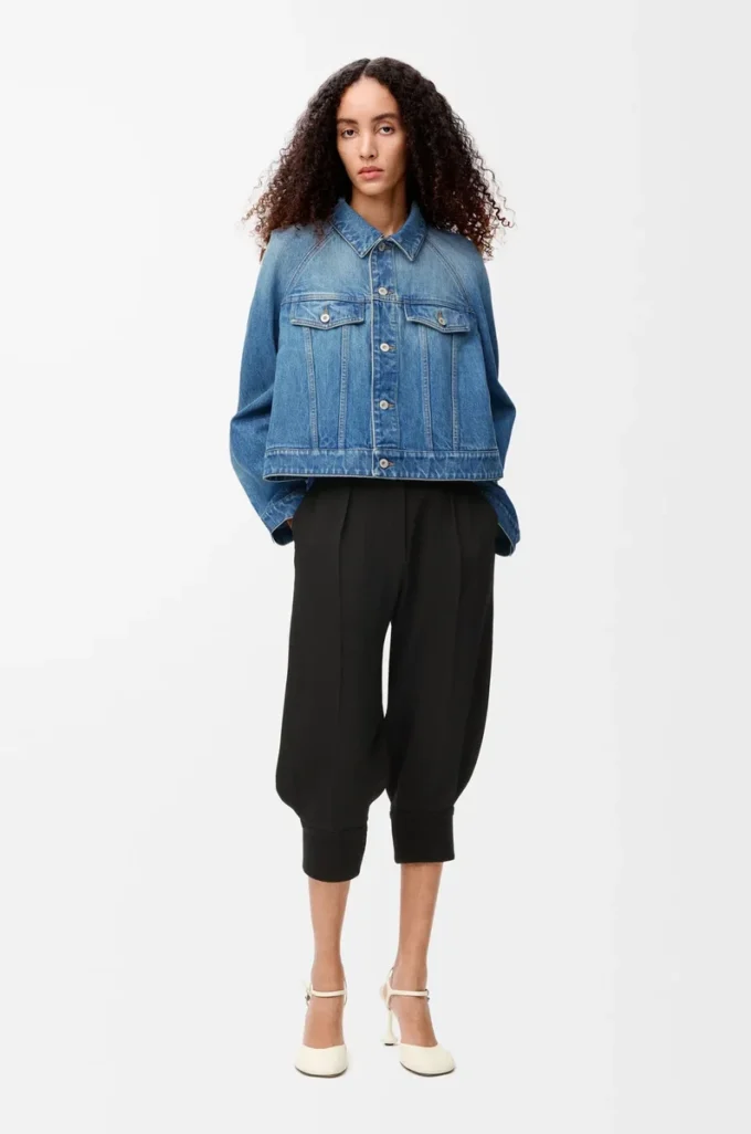 Trapeze jacket in denim Denim Blue Trapeze jacket in denim Denim Blue