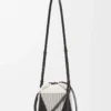 Treasure Bako bucket in canvas jacquard and calfskin Natural/Black