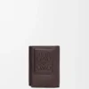 Trifold wallet in satin calfskin Dark Brown
