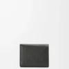 Trifold wallet in soft grained calfskin Black