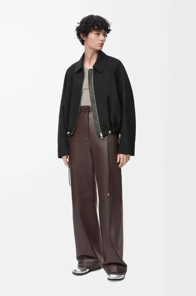 Trousers in nappa lambskin Chocolate Brown Trousers in nappa lambskin Chocolate Brown