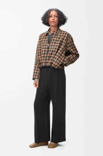 Trousers in stretch viscose Black