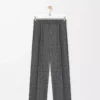 Trousers in wool blend Grey Melange