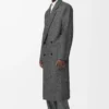 Trousers in wool blend Grey Melange