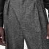 Trousers in wool blend Grey Melange