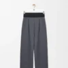 Trousers in wool Grey Melange