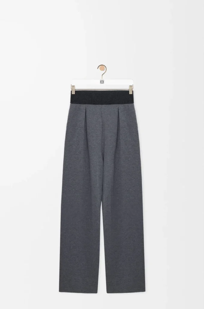Trousers in wool Grey Melange