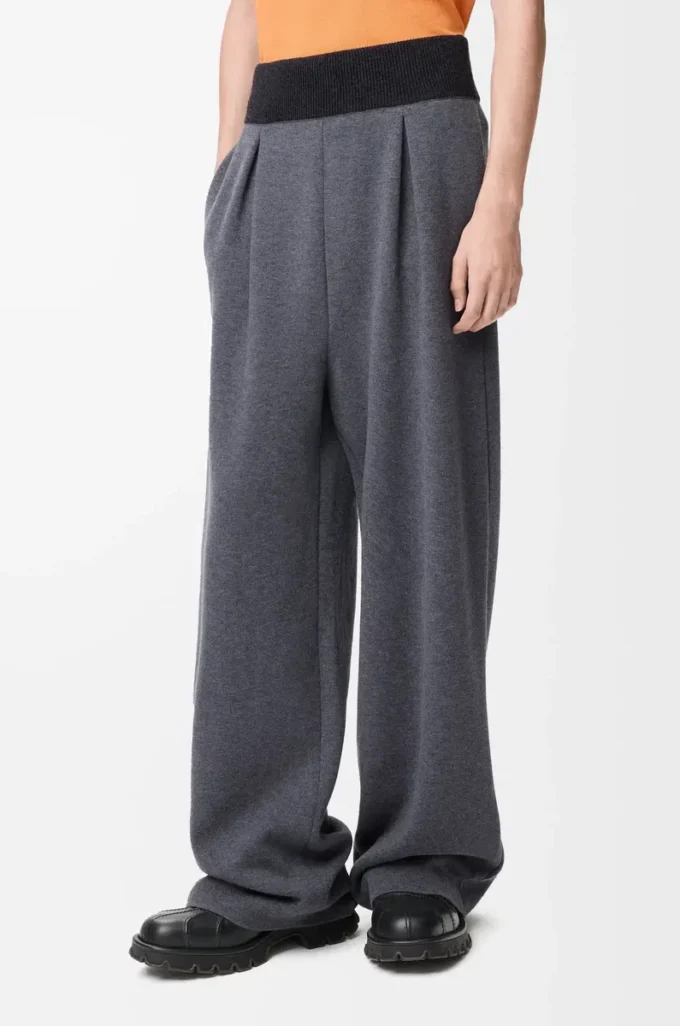 Trousers in wool Grey Melange
