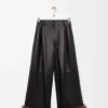Turn-up trousers in nappa lambskin Black Turn-up trousers in nappa lambskin Black