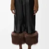Turn-up trousers in nappa lambskin Black Turn-up trousers in nappa lambskin Black