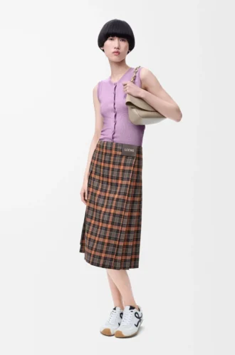 Vest in cashmere and silk Lilac