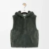 Vest in shearling Khaki Green Vest in shearling Khaki Green