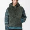 Vest in shearling Khaki Green Vest in shearling Khaki Green
